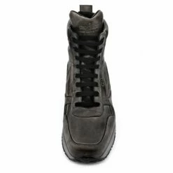 Austria - Elevator Sneakers In Leather/fabric Mix From 2.4 To 4 Inches -Guidomaggi Shop austriaguidomaggishoessx