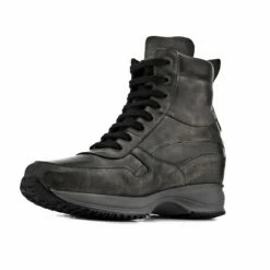 Austria - Elevator Sneakers In Leather/fabric Mix From 2.4 To 4 Inches -Guidomaggi Shop austrialuxurysneakersguidomaggid