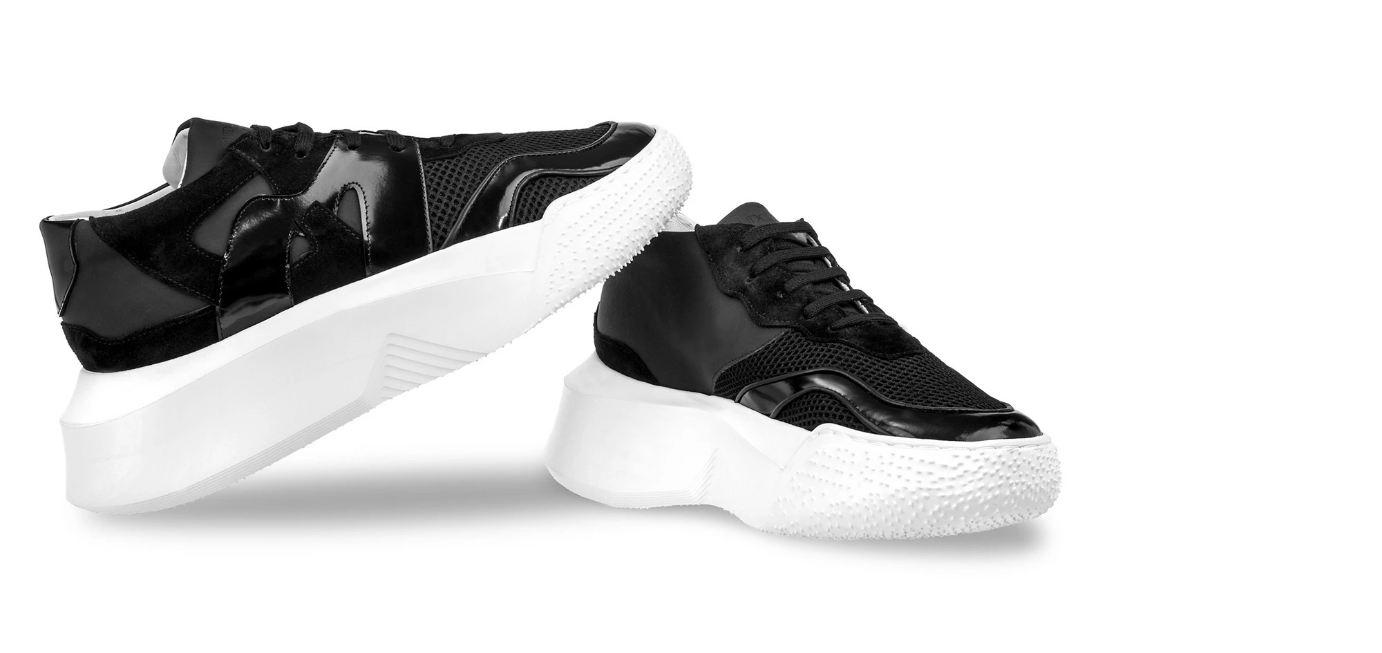 Tyga - Elevator Sneakers In Leather/fabric Mix From 2.4 To 4 Inches 8 Tyga - Elevator Sneakers In Leather/fabric Mix From 2.4 To 4 Inches - Image 6