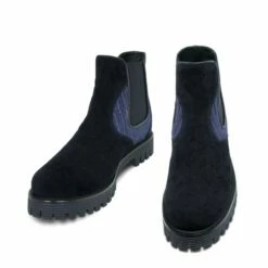 Maastricht - Elevator Boots In Leather/fabric Mix From 2.4 To 4 Inches