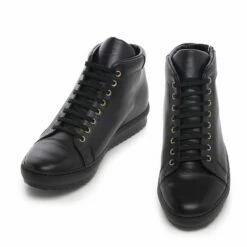 Belgravia - Elevator Sneakers In Full Grain Leather From 2.4 To 3.1 Inches