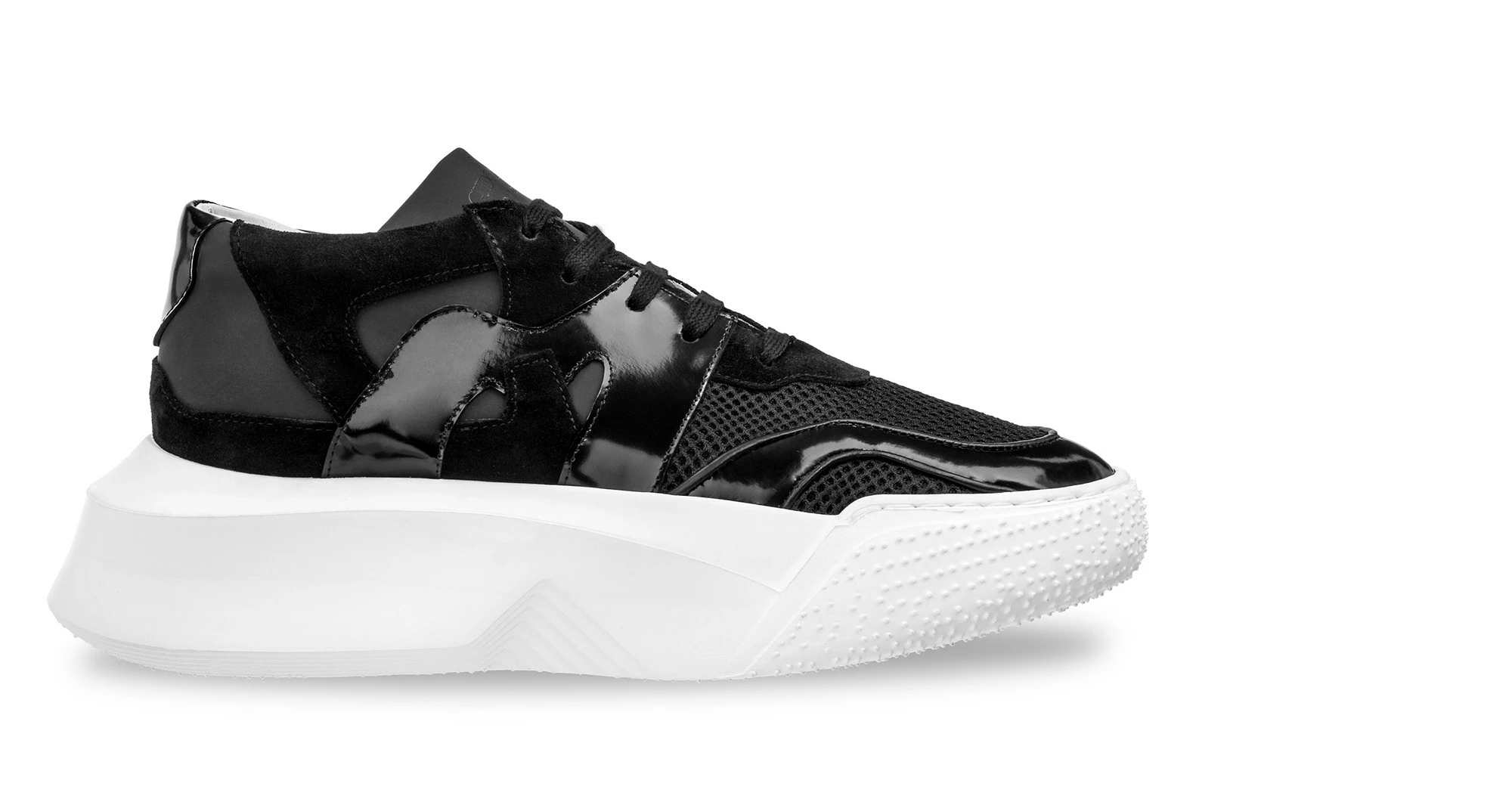 Tyga - Elevator Sneakers In Leather/fabric Mix From 2.4 To 4 Inches 4 Tyga - Elevator Sneakers In Leather/fabric Mix From 2.4 To 4 Inches - Image 2