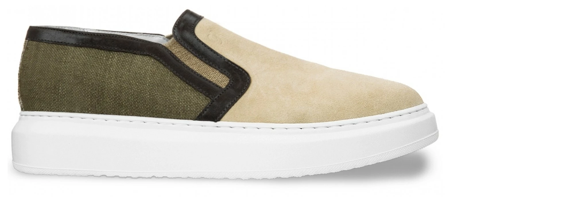 Bangkok - Elevator Slip-Ons In Leather/Fabric Up To 2.4 Inches 4 Bangkok - Elevator Slip-Ons In Leather/Fabric Up To 2.4 Inches - Image 2