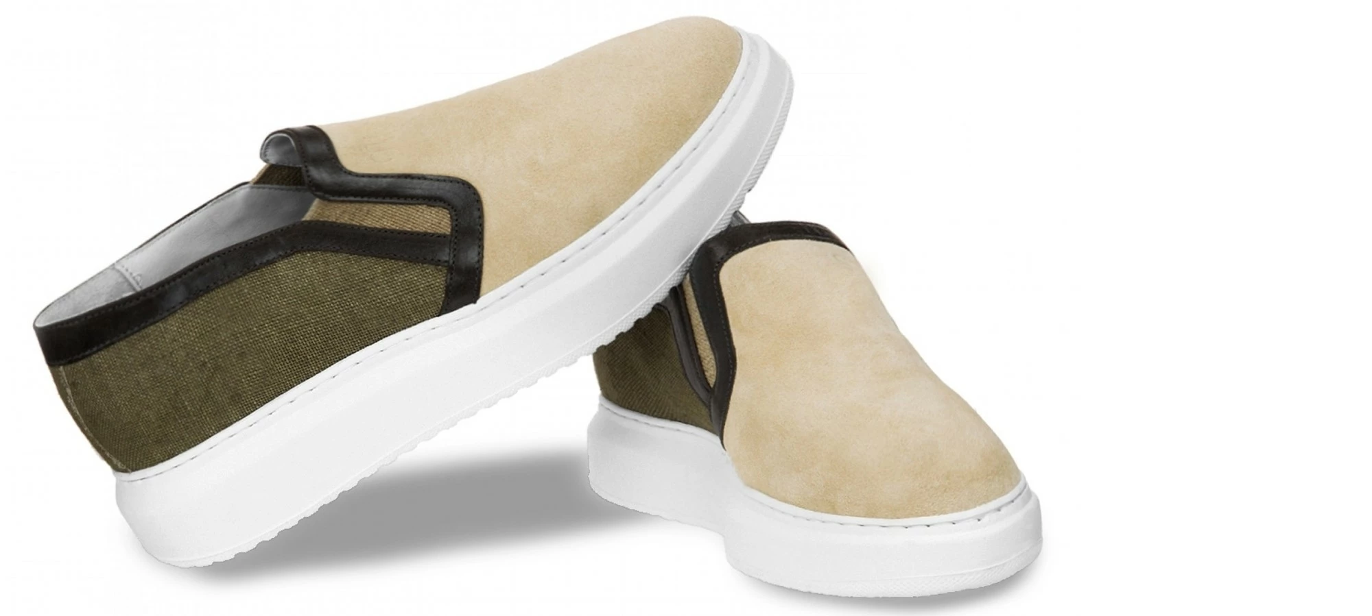 Bangkok - Elevator Slip-Ons In Leather/Fabric Up To 2.4 Inches 7 Bangkok - Elevator Slip-Ons In Leather/Fabric Up To 2.4 Inches - Image 5