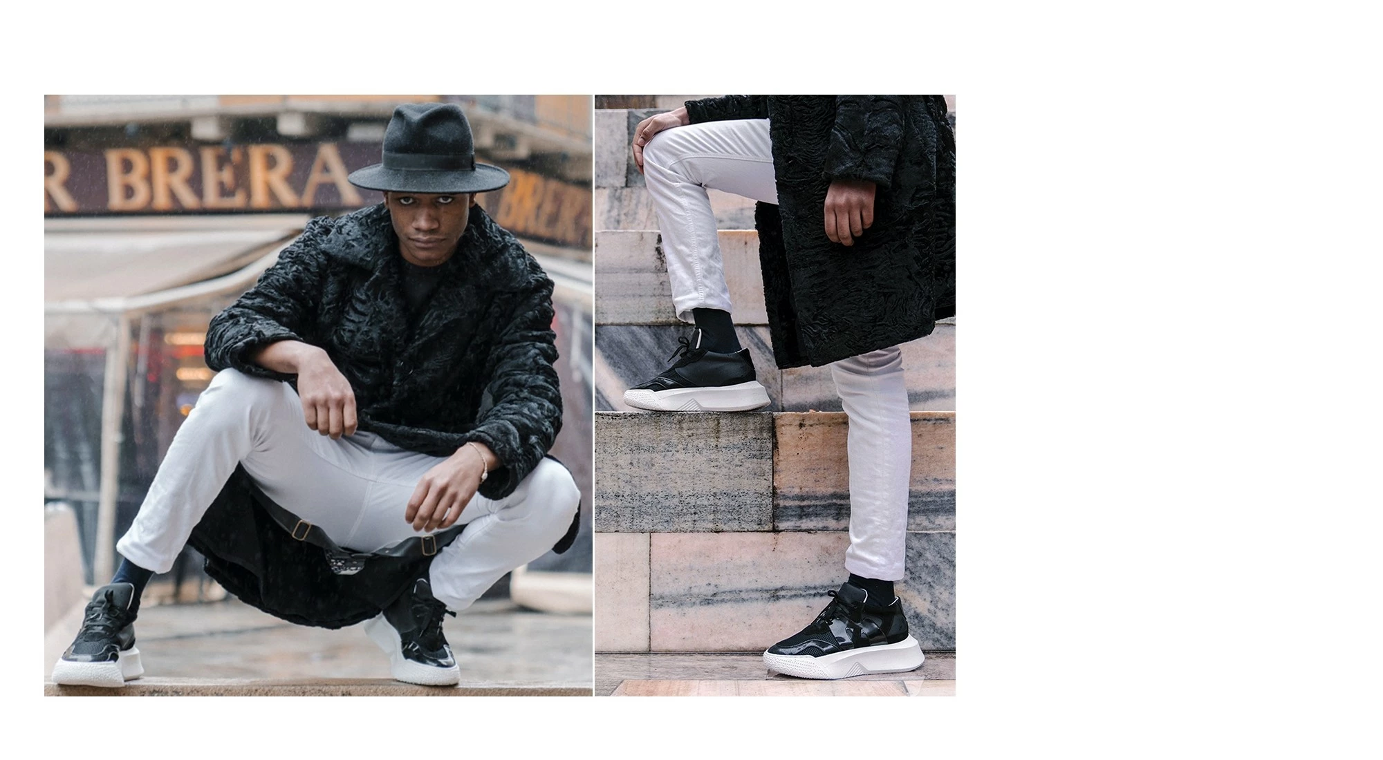 Tyga - Elevator Sneakers In Leather/fabric Mix From 2.4 To 4 Inches 10 Tyga - Elevator Sneakers In Leather/fabric Mix From 2.4 To 4 Inches - Image 8