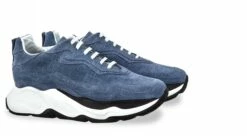 Giant Blue Epi - Elevator Sneakers In Full Grain Leather From 2.4 To 4.3 Inches