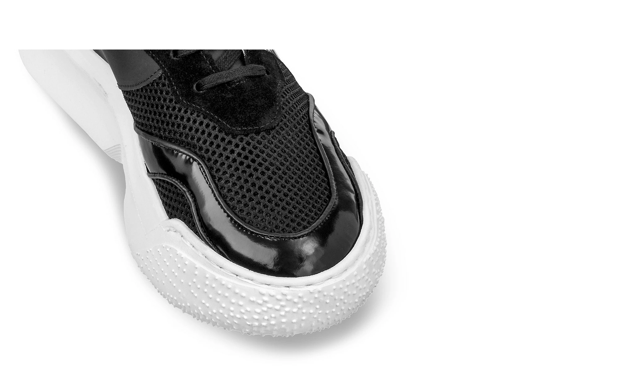 Tyga - Elevator Sneakers In Leather/fabric Mix From 2.4 To 4 Inches 6 Tyga - Elevator Sneakers In Leather/fabric Mix From 2.4 To 4 Inches - Image 4