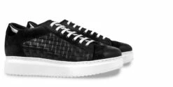 Dudley - Elevator Sneakers In Mix Of Leathers Up To 6 Cm