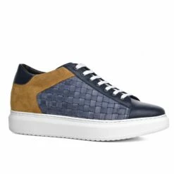 Zaragoza - Elevator Sneakers In Full Grain Leather From 2.4 To 3.1 Inches