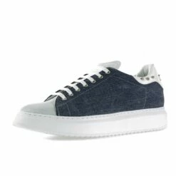 Ballard - Elevator Sneakers In Leather/fabric Mix From 2.4 To 3.1 Inches -Guidomaggi Shop shoes that make you taller 2 17