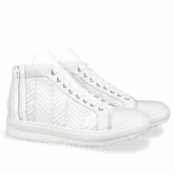 Wembley - Elevator Sneakers In Full Grain Leather From 2 To 2.8 Inches -Guidomaggi Shop shoes that make you taller 3 70