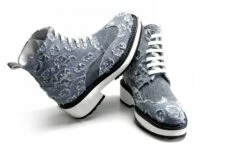 Blue Jeans - Elevator Boots In Fabric From 4 To 6 Inches -Guidomaggi Shop shoes that meake you taller 1