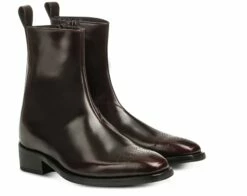 Stoccarda - Elevator Boots In Brushed Leather From 2.4 To 4 Inches