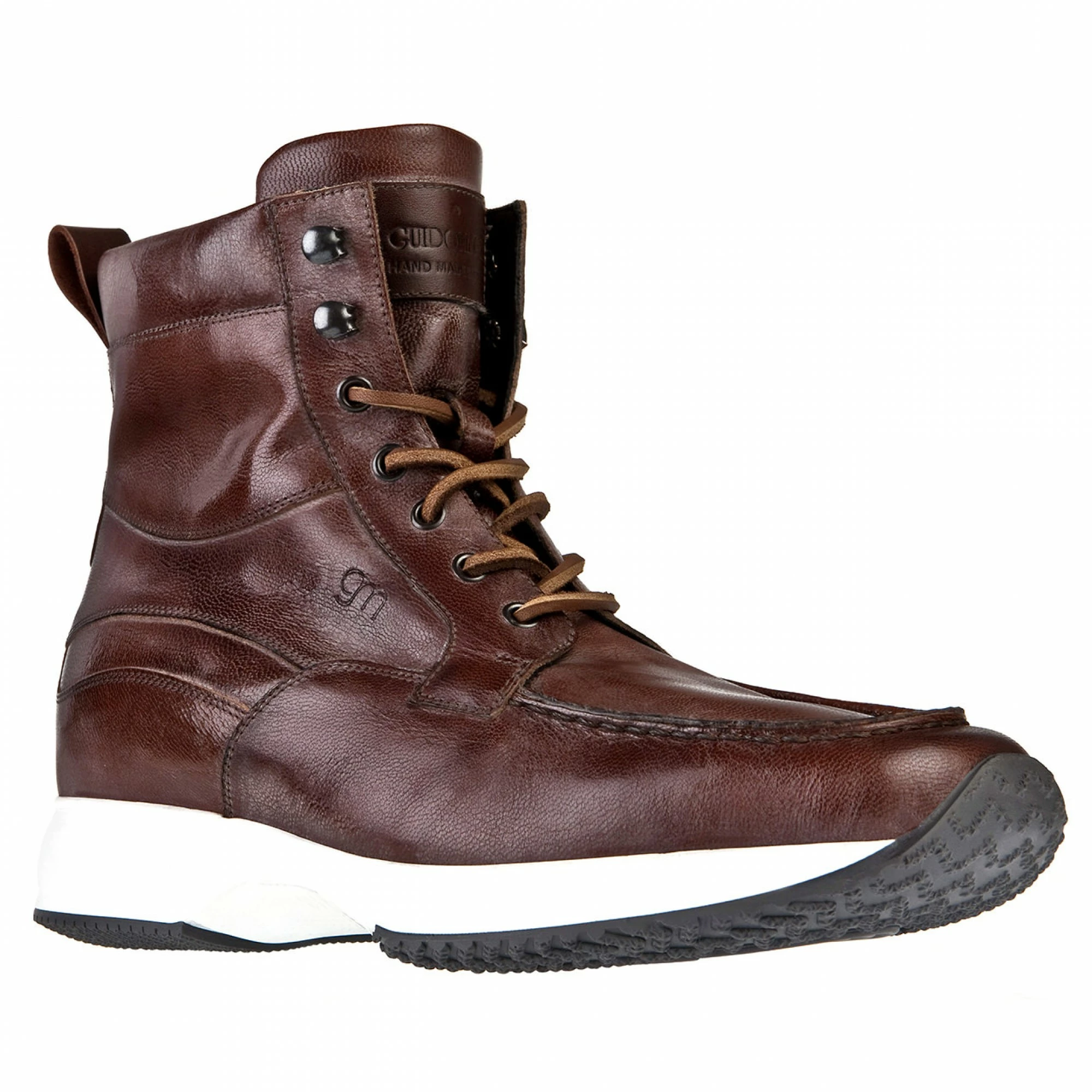 Stockholm - Elevator Sneakers In Full Grain Leather From 2.4 To 4 Inches 3 Stockholm - Elevator Sneakers In Full Grain Leather From 2.4 To 4 Inches