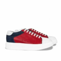 Karpathos - Elevator Sneakers In Leather/Fabric From 2.4 To 3.1 Inches 11 Karpathos - Elevator Sneakers In Leather/Fabric From 2.4 To 3.1 Inches -Guidomaggi Shop tall shoes for men 12 3