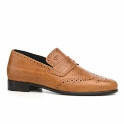 Salerno - Elevator Loafers In Tuscany Vegetable Leather Up To 2.6 Inches