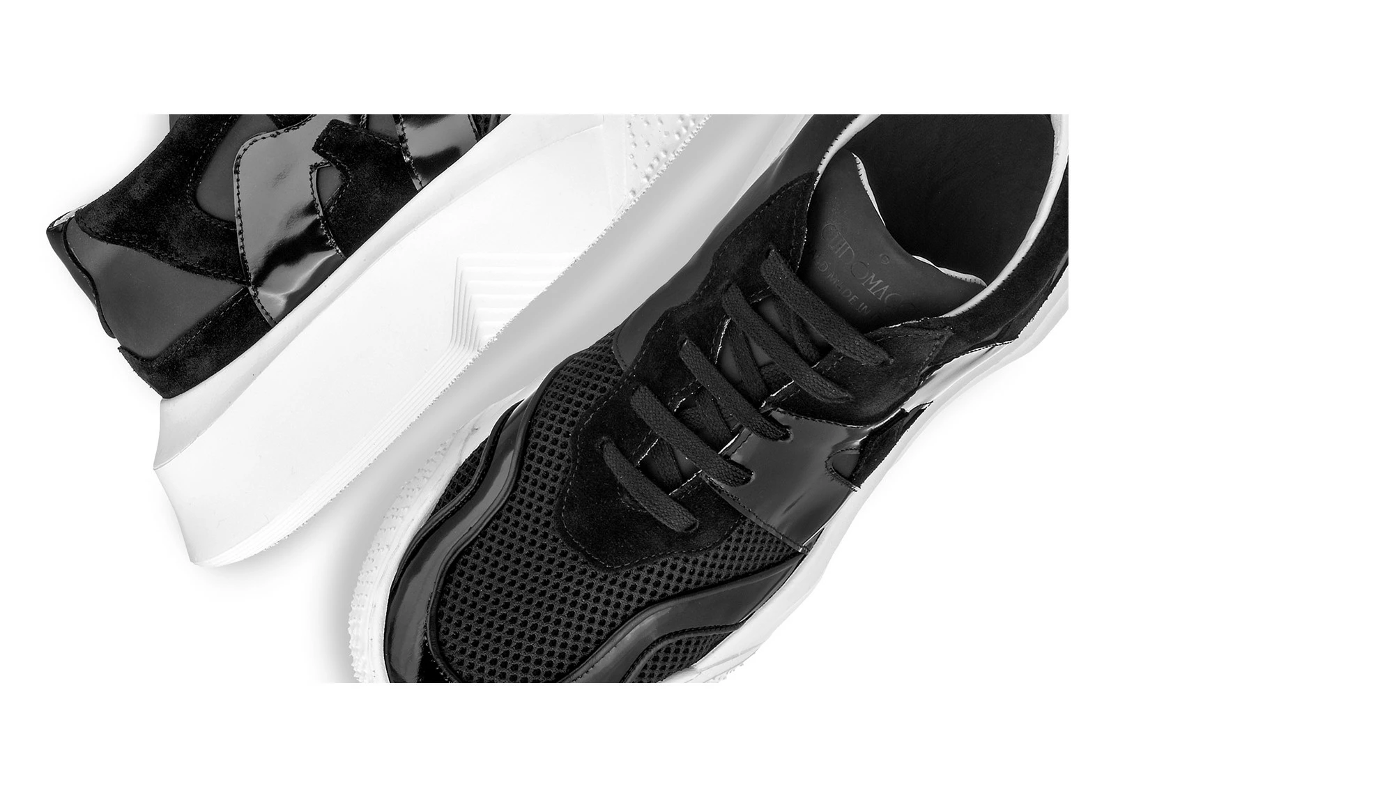 Tyga - Elevator Sneakers In Leather/fabric Mix From 2.4 To 4 Inches 7 Tyga - Elevator Sneakers In Leather/fabric Mix From 2.4 To 4 Inches - Image 5