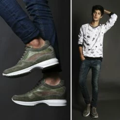 Singapore - Elevator Sneakers In Mix Of Leathers From 2.4 To 4 Inches