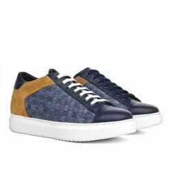 Zaragoza - Elevator Sneakers In Full Grain Leather From 2.4 To 3.1 Inches -Guidomaggi Shop zaragoza scarpe con rialzo
